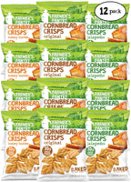 Original/Honey Butter/Jalapeno Cornbread Crisps Variety Pack, 6 oz (12 Pack)