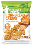 Farmer's Pantry Honey Butter Cornbread Crisps. Hearty snacks for hardworking Americans.