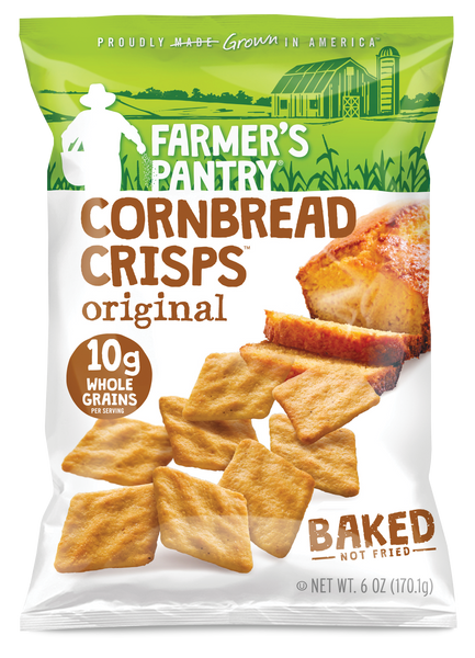 Original Cornbread Crisps. Hearty Snacks for Hardworking Americans.
